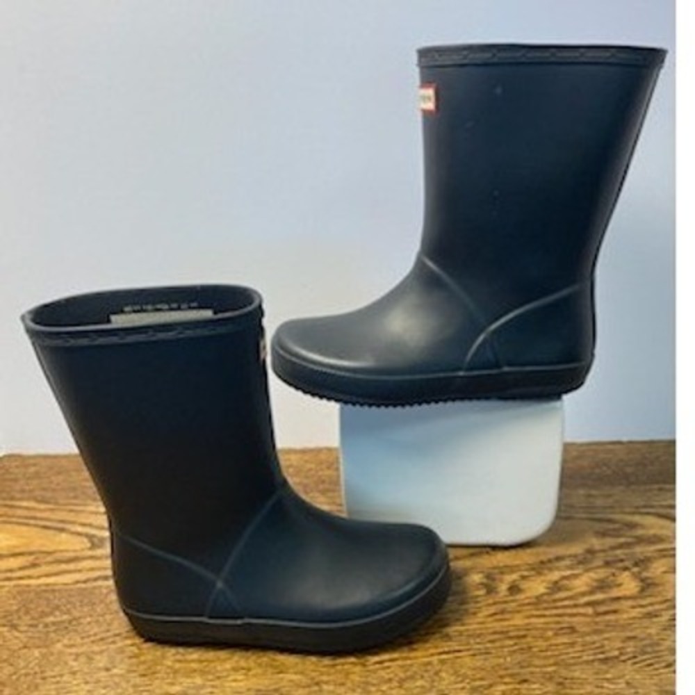 Hunter Kids First Classic Rain Boots Navy Blue Matte Rubber Wellies Size 12/13 - Picture 3 of 7